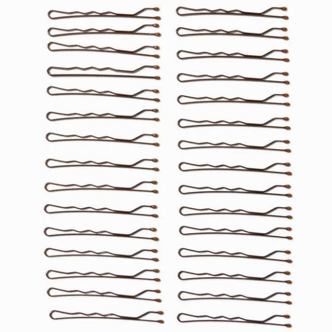 ICING Basic Bobby Pins - Brown, 30 Pack