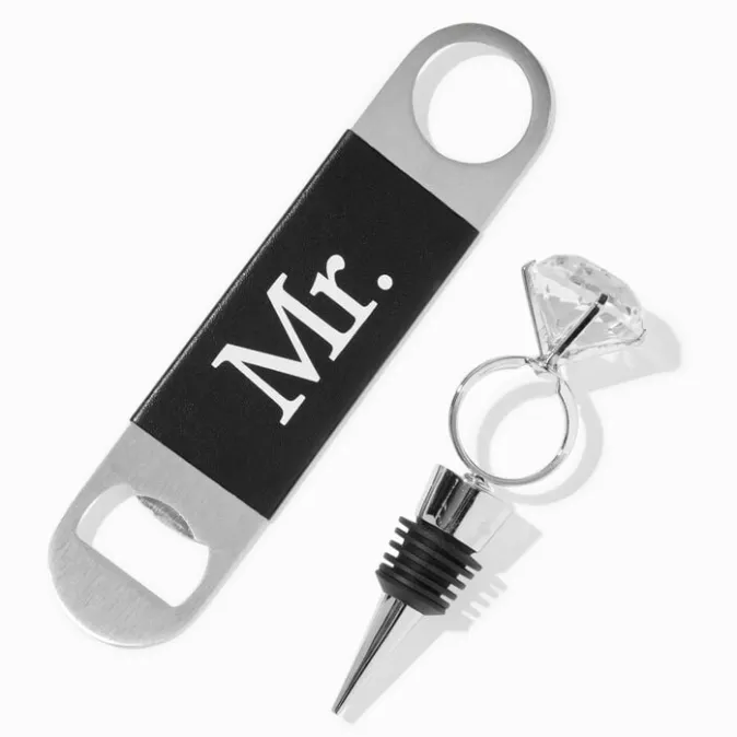 ICING Bride & Groom Bottle Opener & Bottle Stopper Set