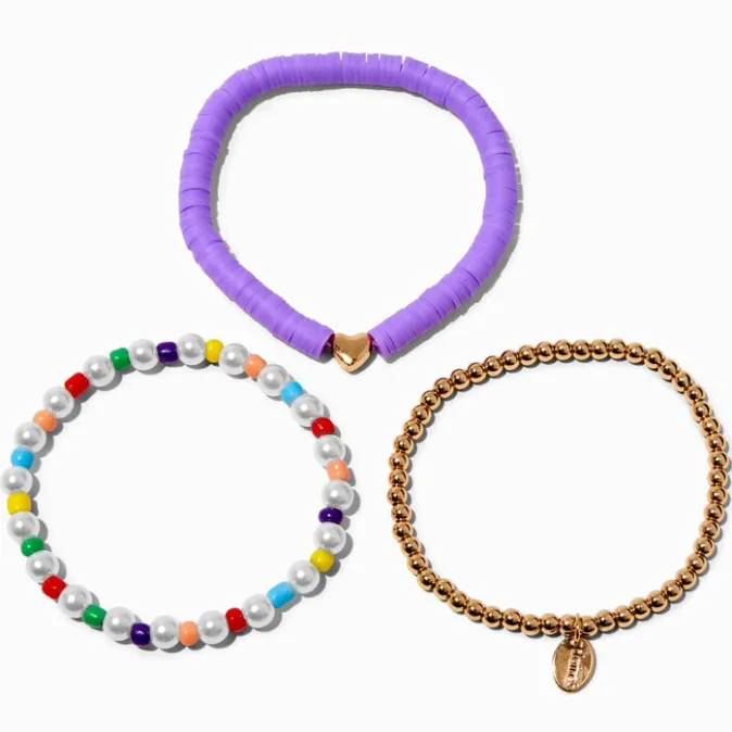 ICING Bright Beads Mixed Stretch Bracelet Set - 3 Pack