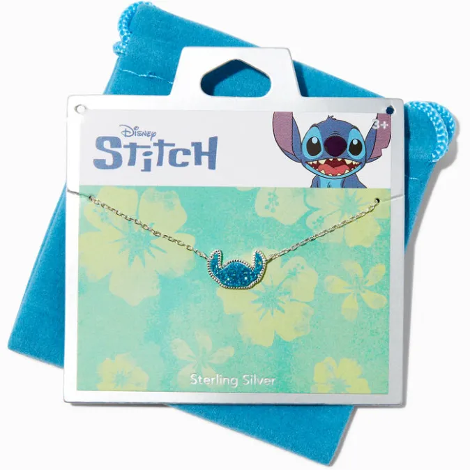 ICING Disney Stitch Sterling Silver Druzy Pendant Necklace