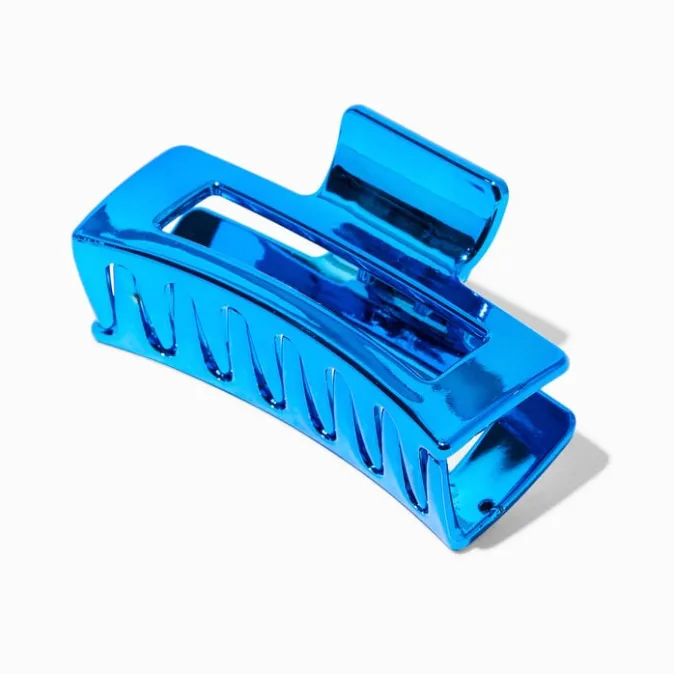 ICING Electro Blue Medium Rectangle Hair Claw