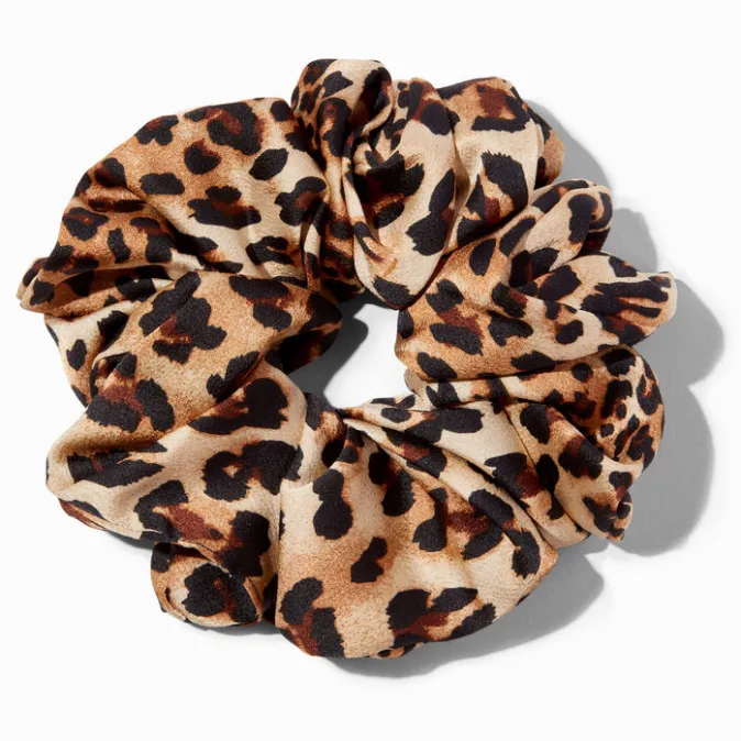 ICING Giant Leopard Print Hair Scrunchie