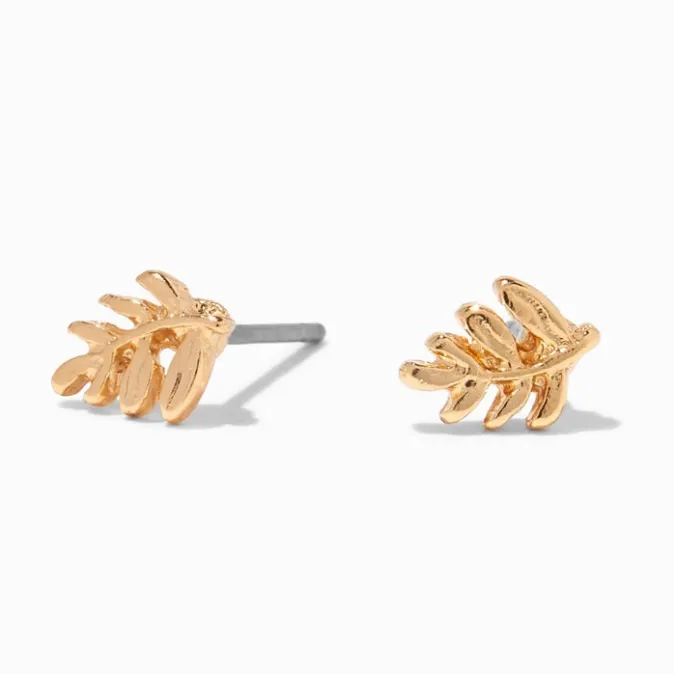 ICING Gold Leaf Stud Earrings