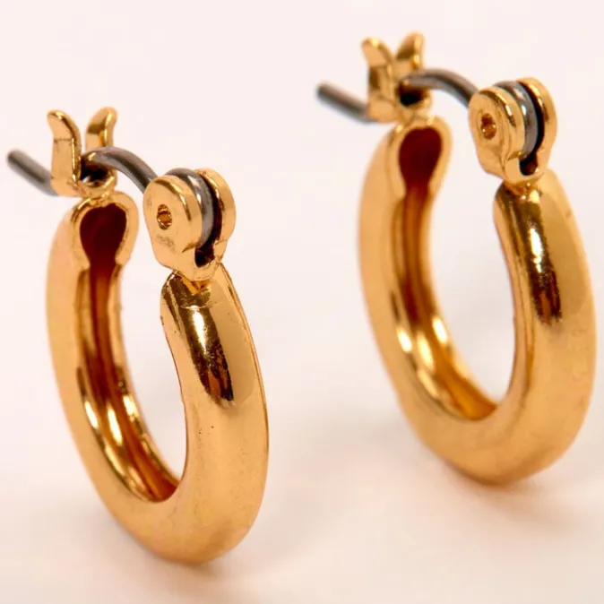 ICING Gold 10MM Tube Hoop Earrings