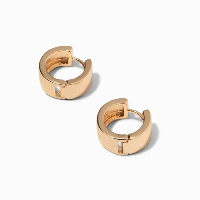 ICING Gold 15MM Wide Clicker Hoop Earrings