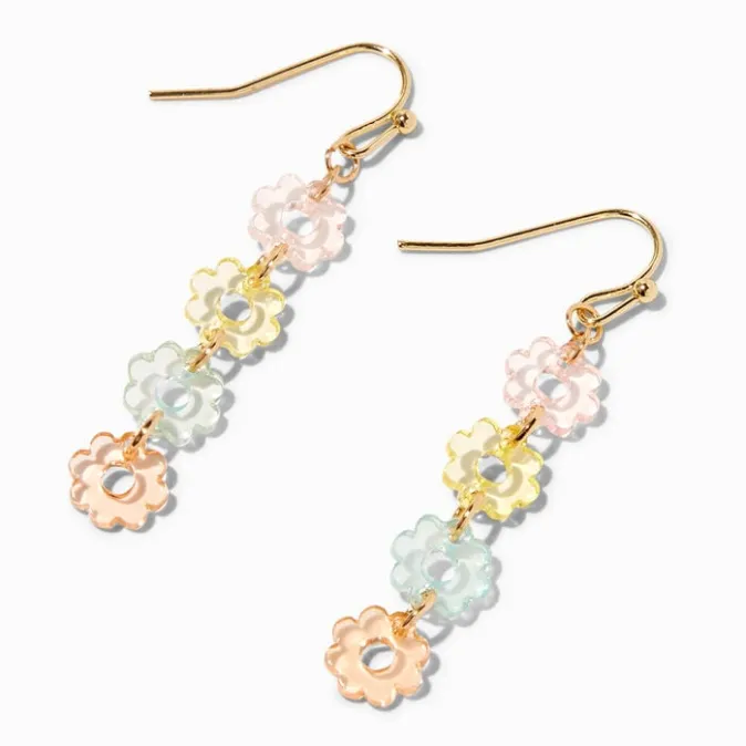 ICING Gold 1.5" Daisy Drop Earrings