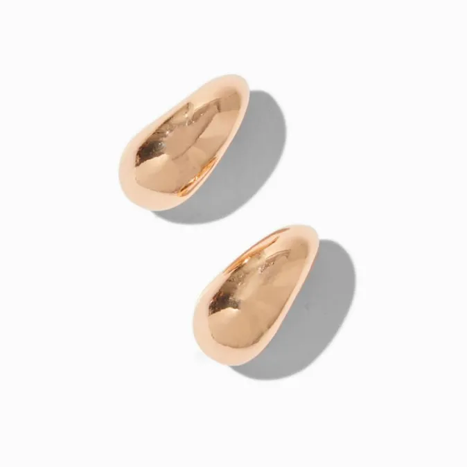 ICING Gold-tone Bean 15MM Hoop Earrings