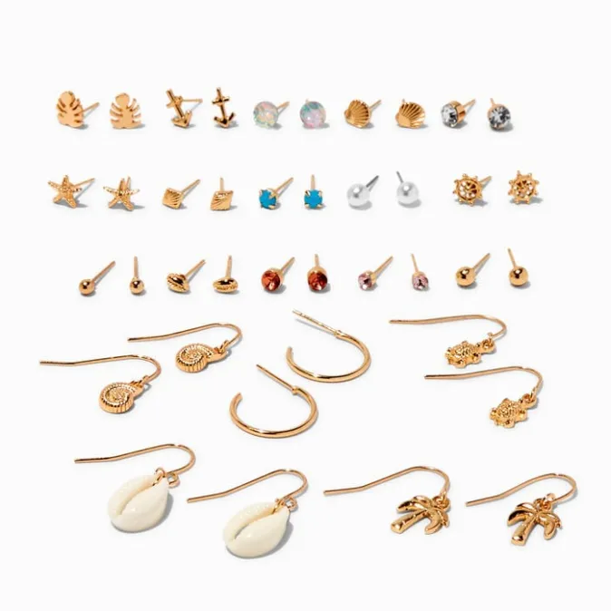 ICING Gold-tone Coastal Earring Set - 20 Pack