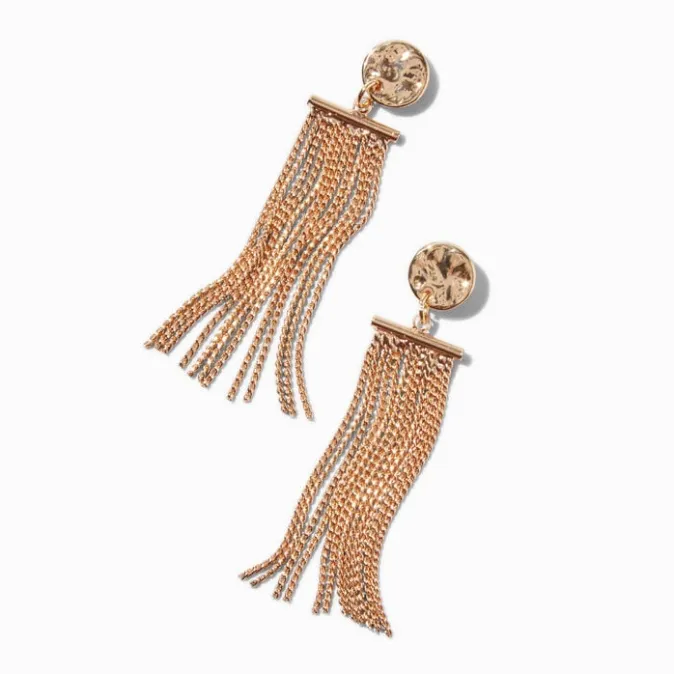 ICING Gold-tone Fringe 2" Drop Earrings