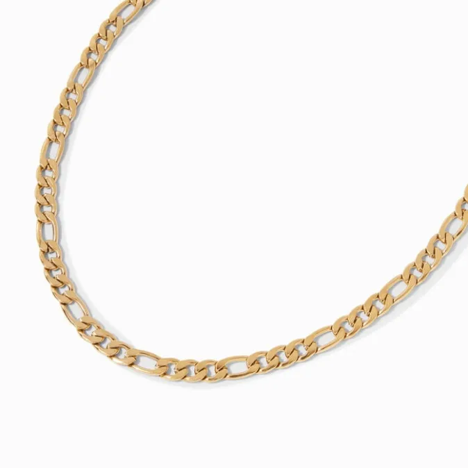 ICING Gold-tone Stainless Steel 8MM Figaro Chain Necklace