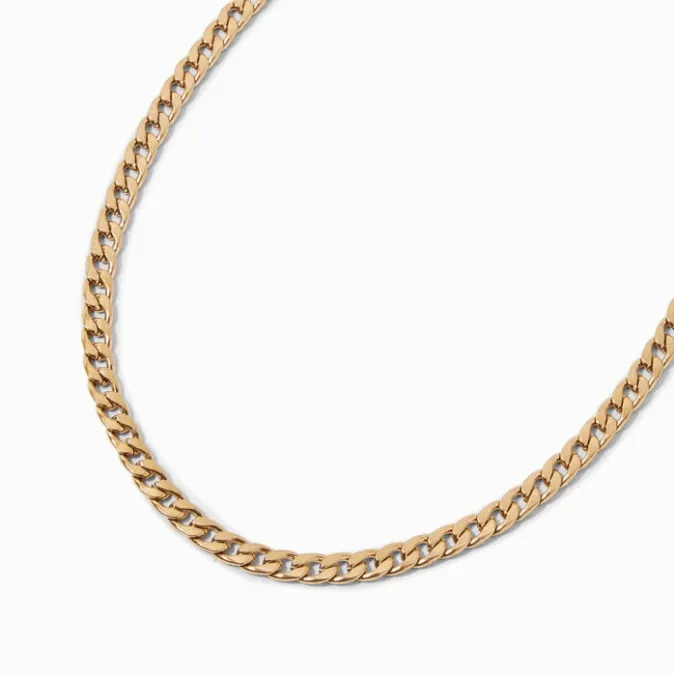 ICING Gold-tone Stainless Steel 6MM Curb Chain Necklace