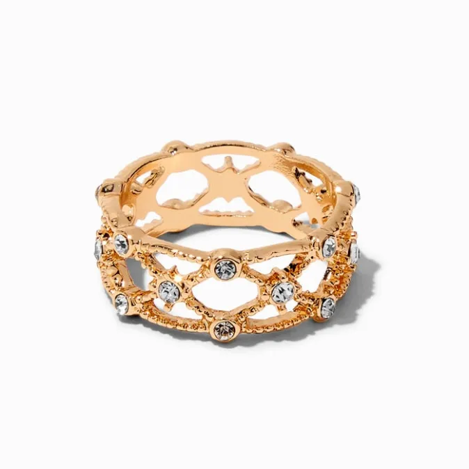 ICING Gold-tone Weave Statement Ring