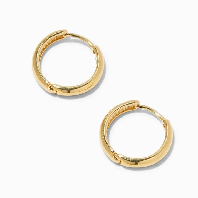 ICING Select 18k Yellow Gold Plated 12MM Clicker Hoop Earrings