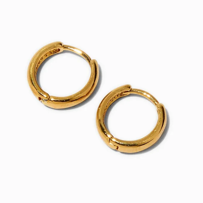 ICING Select 18k Yellow Gold Plated 10MM Clicker Hoop Earrings