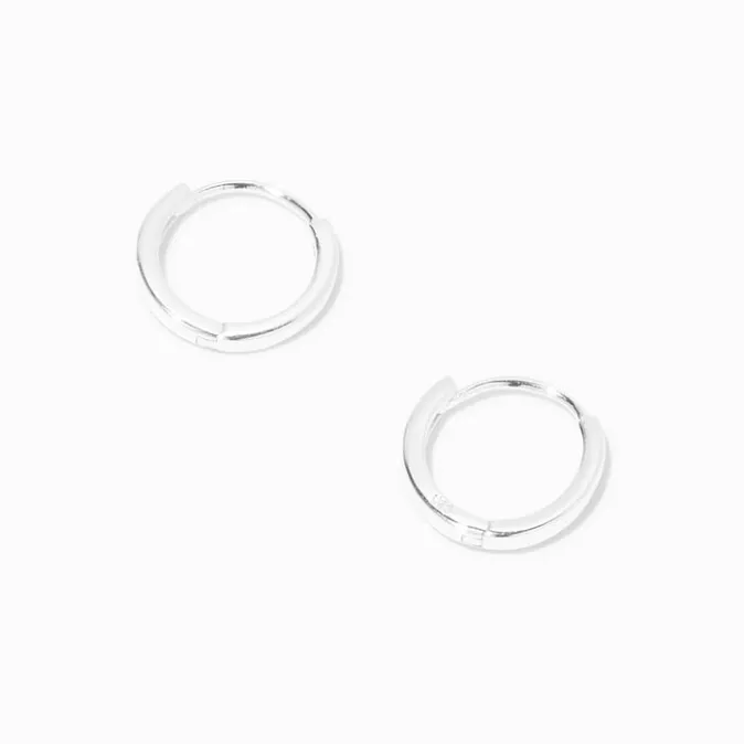 ICING Select Sterling Silver 10MM Clicker Hoop Earrings