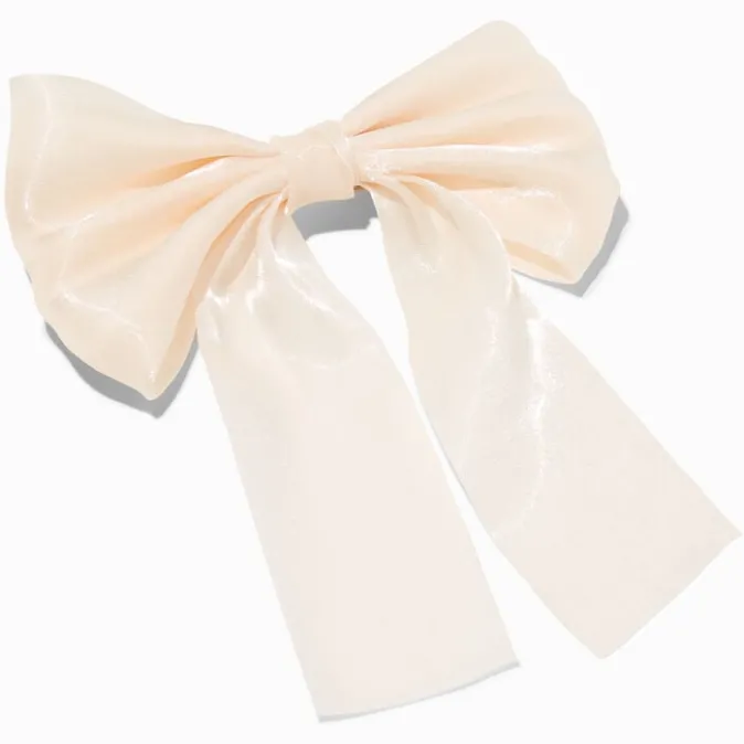 ICING Ivory Sheer Hair Bow Clip