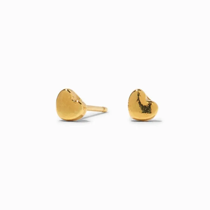 ICING 18K Gold Plated Heart Stud Earrings