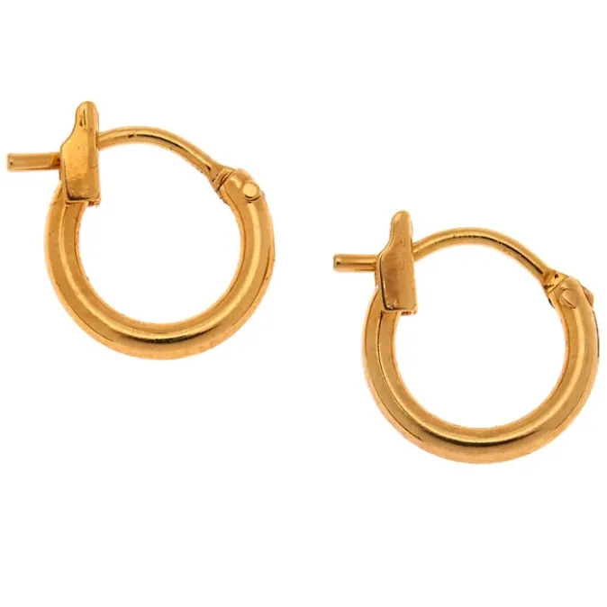 ICING 18kt Gold Plated 10MM Hinge Hoop Earrings