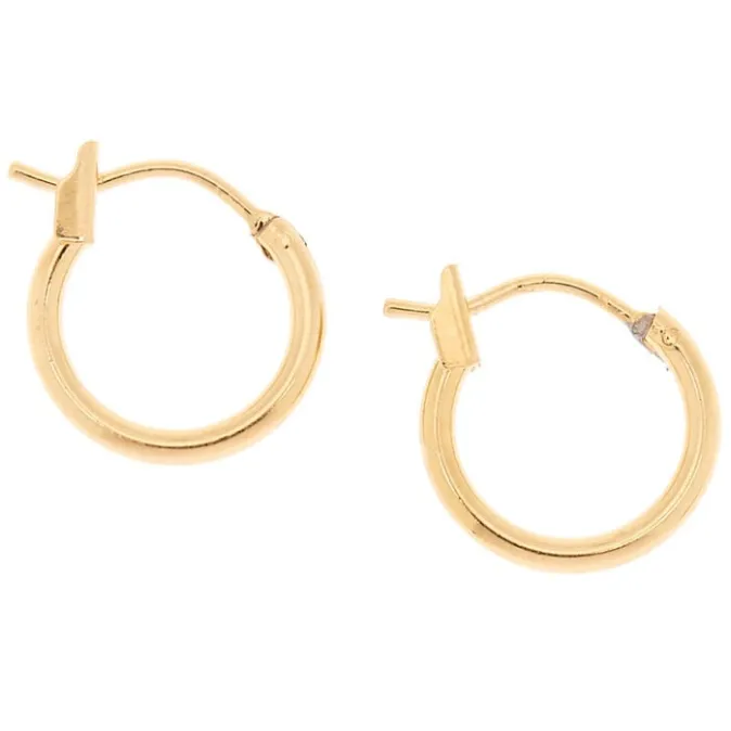 ICING 18kt Gold Plated 12mm Hinged Hoop Earrings