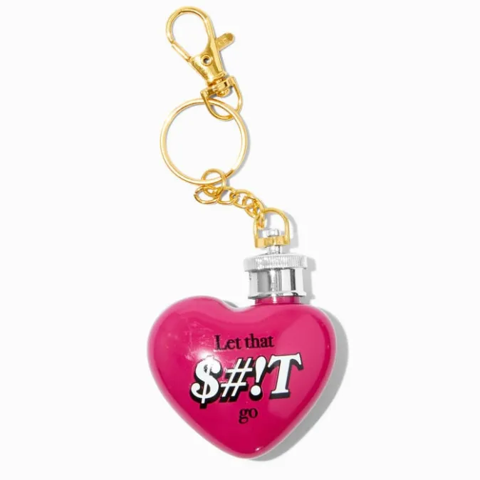 ICING Let That Sh*t Go Heart Mini Flask Keychain