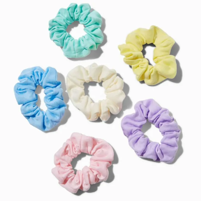 ICING Mixed Pastels Hair Scrunchies - 6 Pack