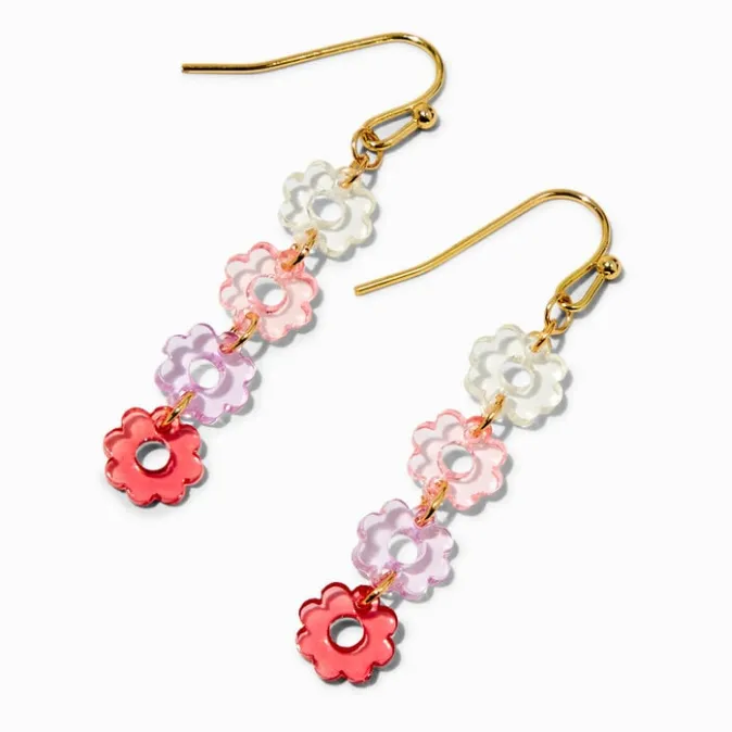 ICING Pastel Daisy Chain 1.5" Linear Drop Earrings