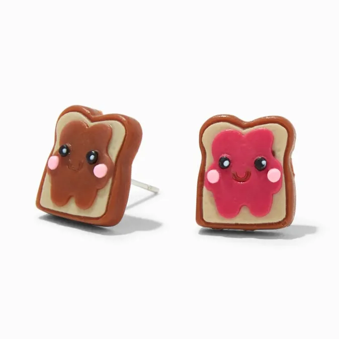ICING Peanut Butter & Jelly Sandwich Stud Earrings