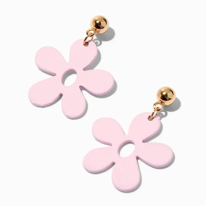 ICING Pink Daisy 1" Drop Earrings