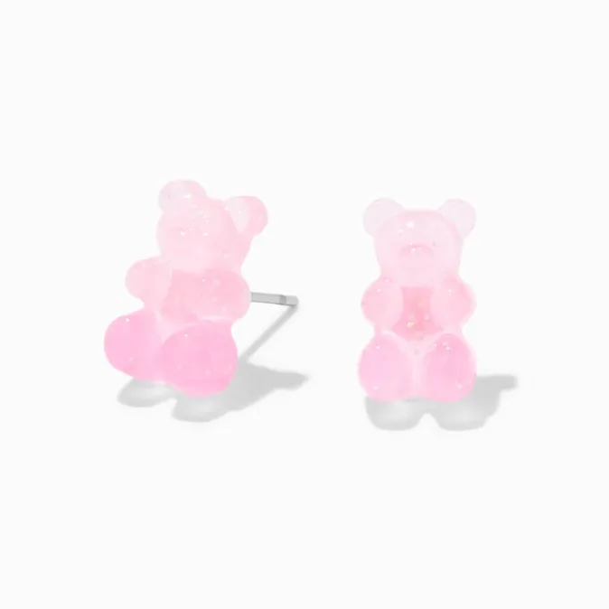 ICING Pink Glow in the Dark Gummy Bears&reg; Stud Earrings