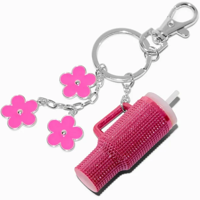 ICING Pink Tumbler Daisy Keychain
