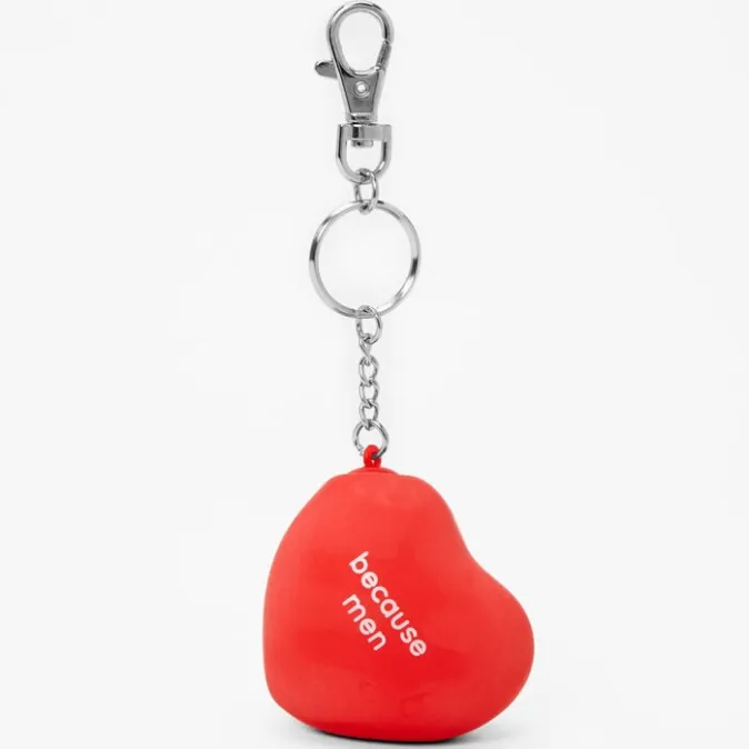 ICING "Because Men" Heart Keychain
