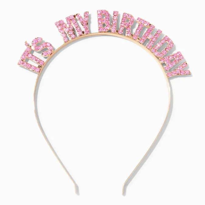 ICING "It's My Birthday" Pink Gemstone Headband