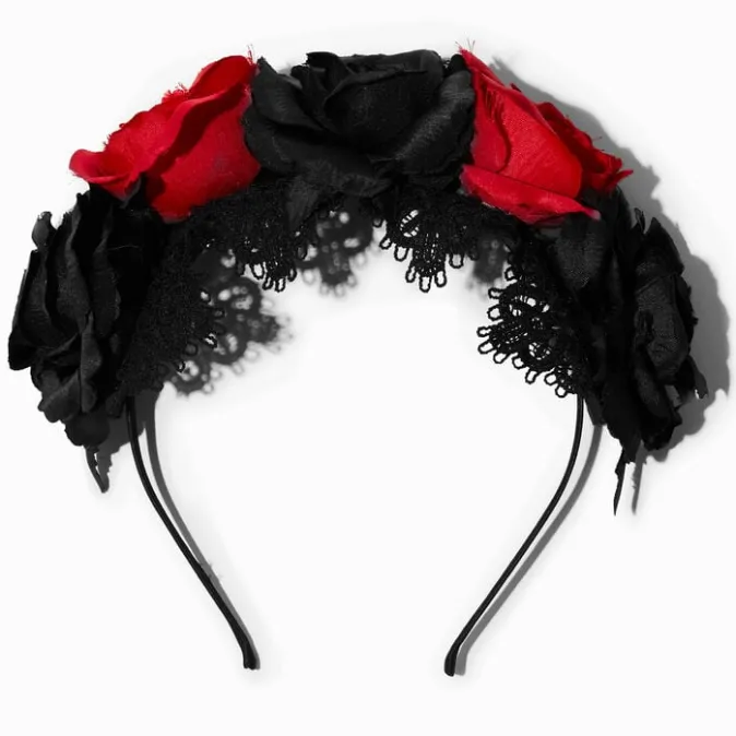 ICING Red & Black Roses Headband