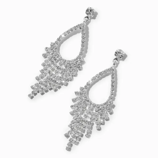 ICING Rhinestone Chandelier 2" Drop Earrings