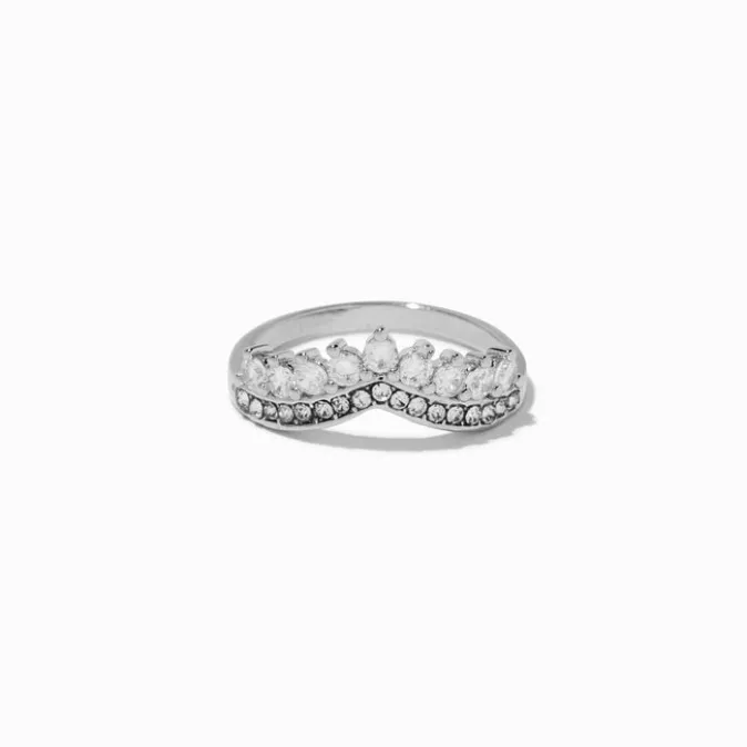 ICING Silver Embellished Tiara Ring
