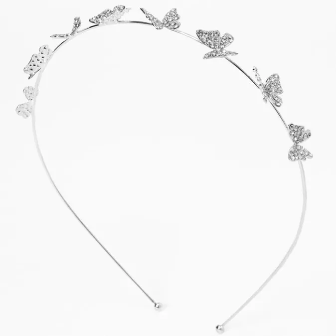 ICING Silver Pav&eacute; Butterfly Headband