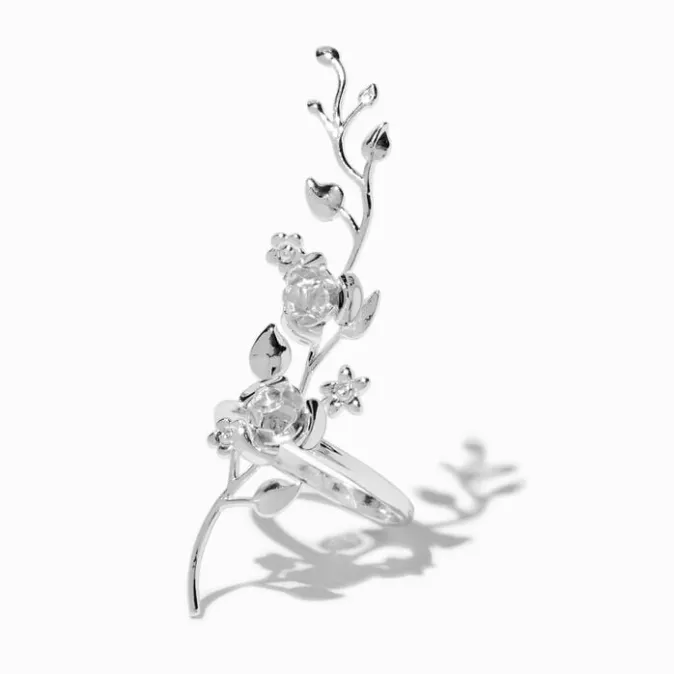 ICING Silver-tone Rose Statement Ring