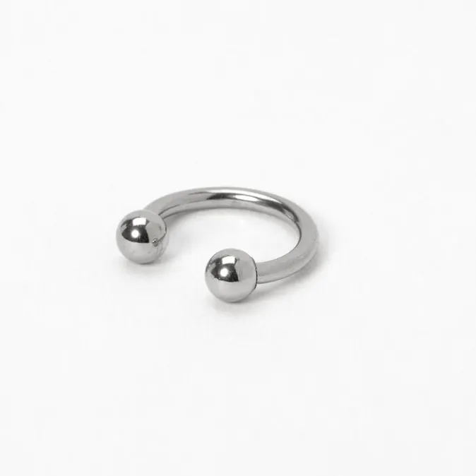 ICING Silver-tone Stainless Steel 16G Horseshoe Septum Nose Ring
