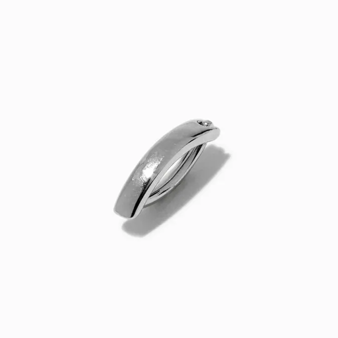 ICING Silver-tone Titanium Clicker 14G Belly Bar