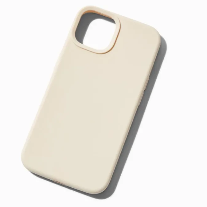 ICING Solid Ivory Silicone Phone Case - Fits iPhone&reg; 13/14/15 Pro