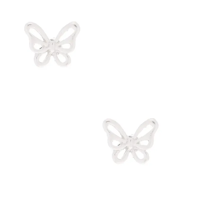 ICING Sterling Silver Butterfly Stud Earrings