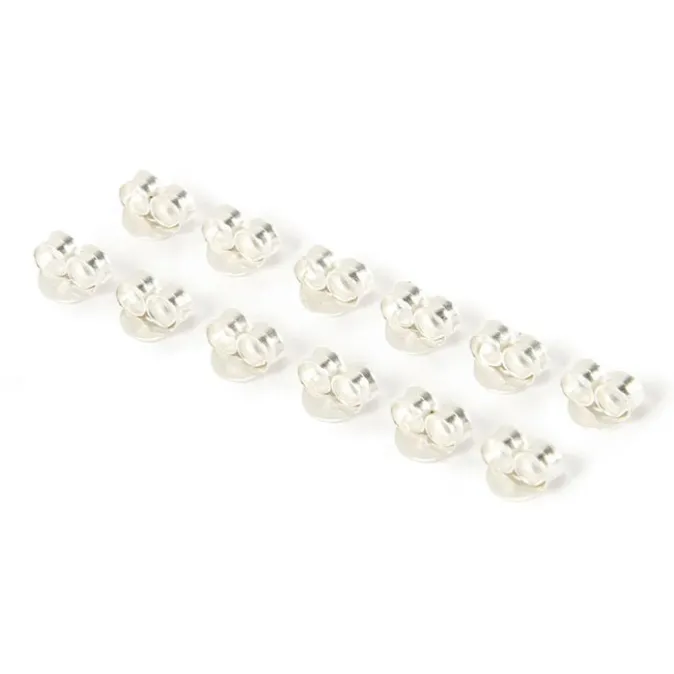 ICING Sterling Silver Earring Back Replacements - 12 Pack