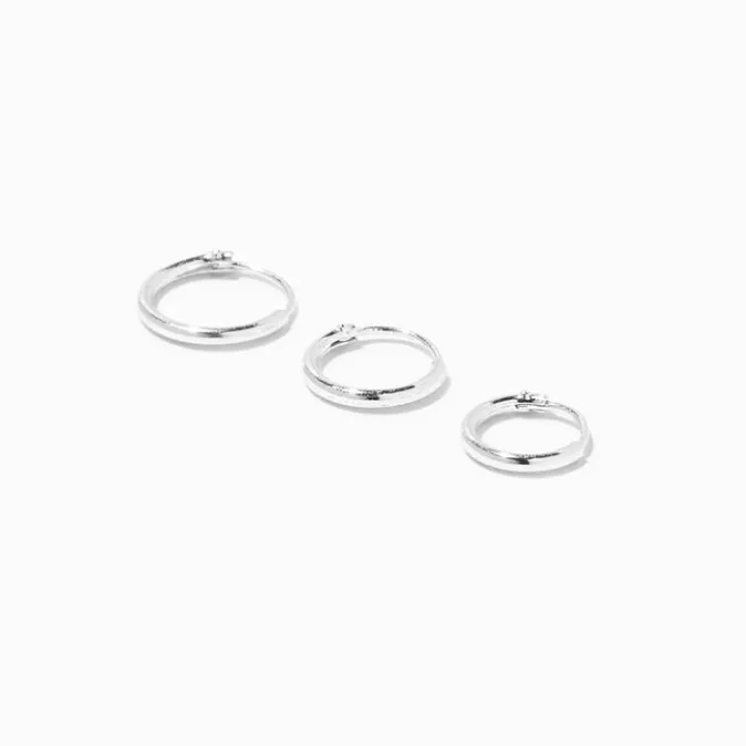 ICING Sterling Silver 22G Helix Endless Hoop Earrings - 3 Pack