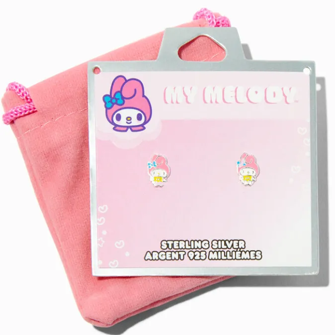 ICING Sterling Silver Hello Kitty&reg; and Friends My Melody&trade; Enamel Stud Earrings