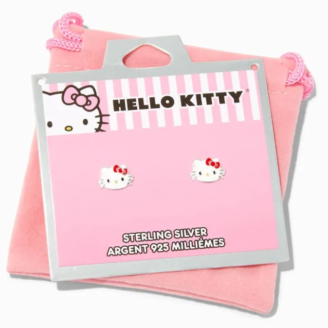 ICING Sterling Silver Hello Kitty&reg; Enamel Stud Earrings