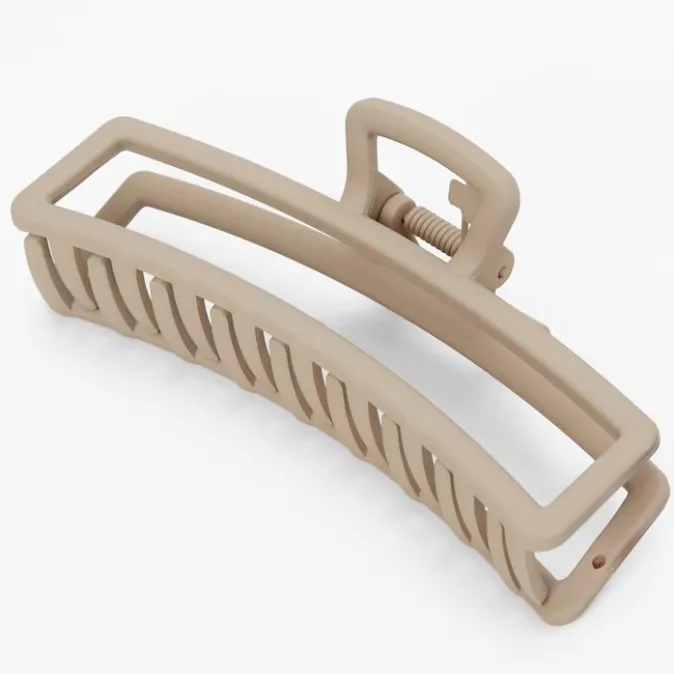 ICING Tan Large Rectangle Hair Claw