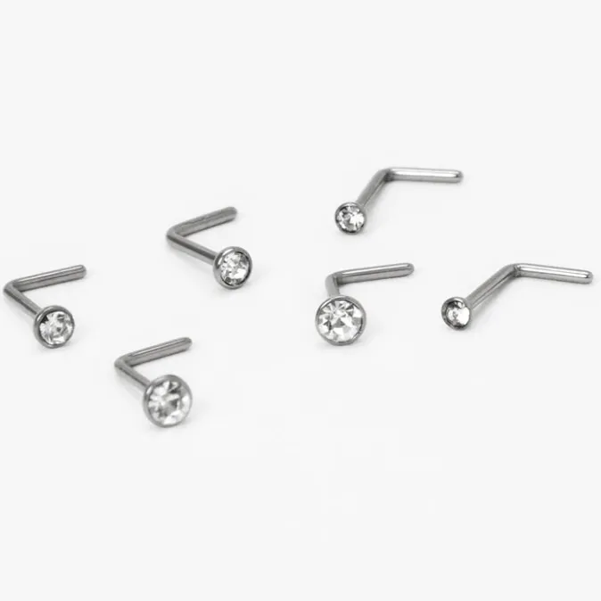 ICING Titanium Graduated Nose Studs - 6 Pack