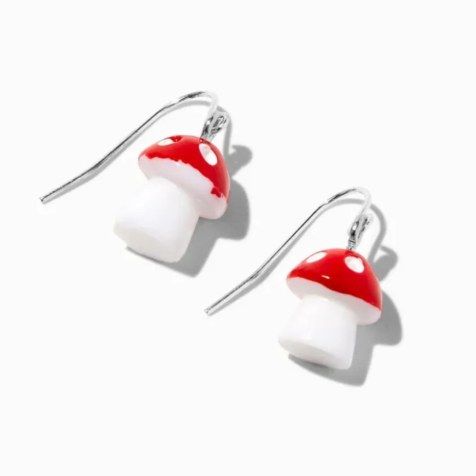 ICING Toadstool Mushroom 1" Drop Earrings