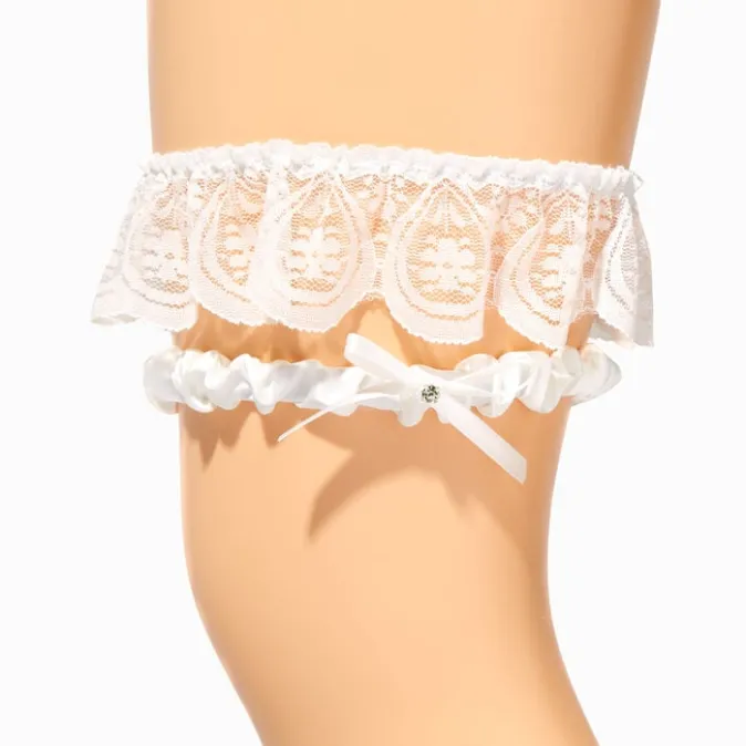 ICING White Lace Garter Set - 2 Pack