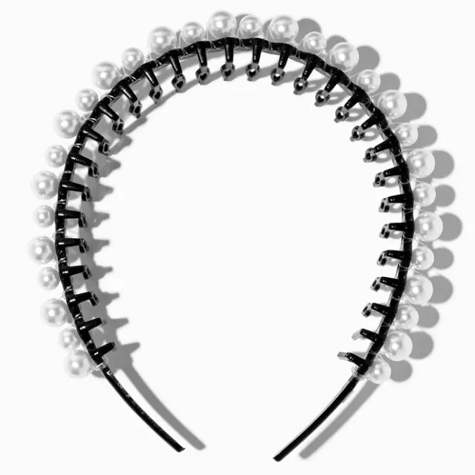 ICING White Pearl Black Spiked Headband